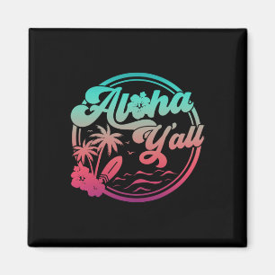 Aloha Hawaii Palm Tree Tropical Hawaiian Island Be Magnet