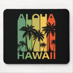 Aloha Hawaii Palm Tree Tropical Hawaiian Island Re Mouse Pad