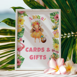 Aloha hawaii party Cards and gifts Poster
