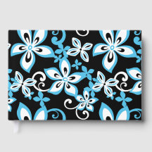 ALOHA HAWAII PATTERN IN BLACK and BLUE