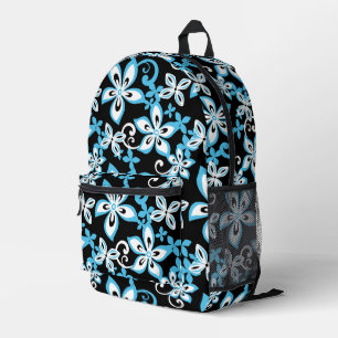 ALOHA HAWAII PATTERN IN BLACK/BLUE PRINTED BACKPACK