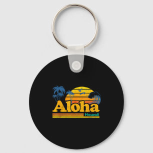 Aloha hawaii - retro summer break palm beach key ring