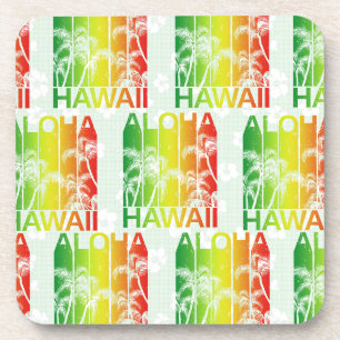Aloha Hawaii Retro Summer Floral Coaster