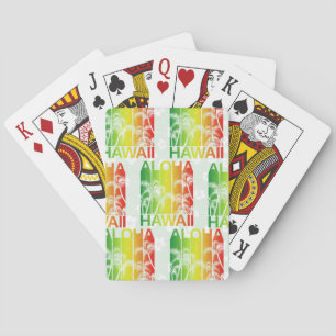 Aloha Hawaii Retro Summer Floral Playing Cards