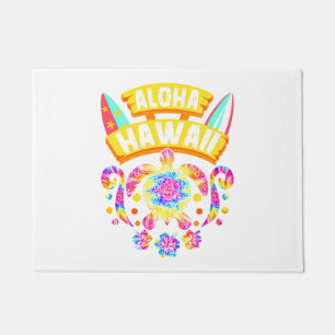 Aloha Hawaii Retro Turtles Summer Dad Mum Doormat