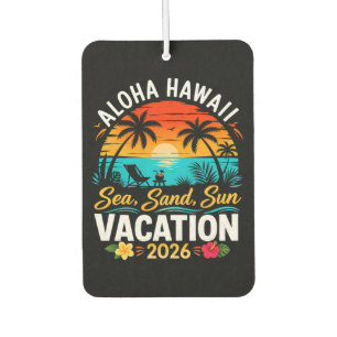 Aloha Hawaii Sea Sand Sun 2026 Car Air Freshener