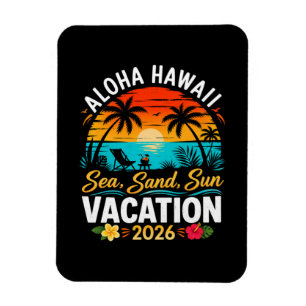 Aloha Hawaii Sea Sand Sun 2026 Magnet