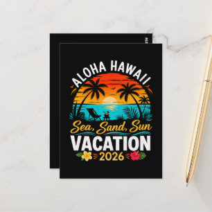 Aloha Hawaii Sea Sand Sun 2026 Postcard