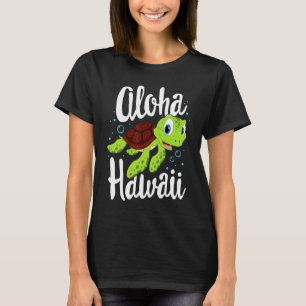 Aloha Hawaii Sea Turtle Hawaiian Vacation Beach Ki T-Shirt