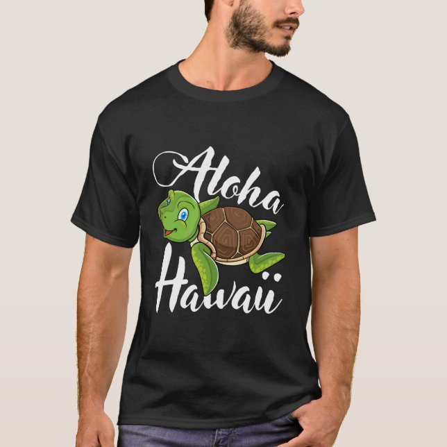 Aloha Hawaii Sea Turtle Save The Turtles Ocean Ani T-Shirt (Front)