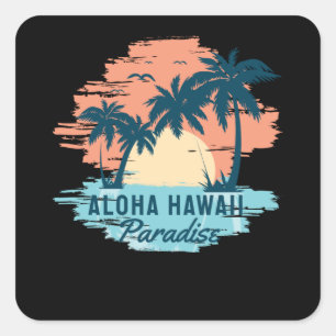 Aloha Hawaii Square Sticker