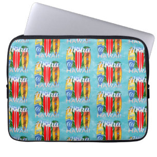 Aloha Hawaii Summer Surfboards Laptop Sleeve