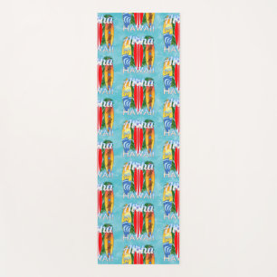 Aloha Hawaii Summer Surfboards Yoga Mat
