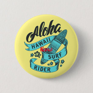 Aloha Hawaii Surf Rider Thunder_Cove 6 Cm Round Badge
