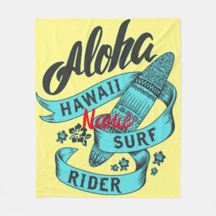 Aloha Hawaii Surf Rider Thunder_Cove Fleece Blanket