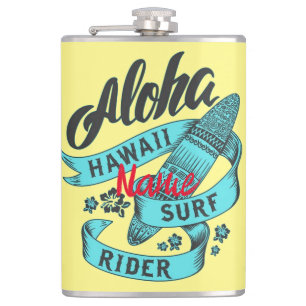 Aloha Hawaii Surf Rider Thunder_Cove Hip Flask