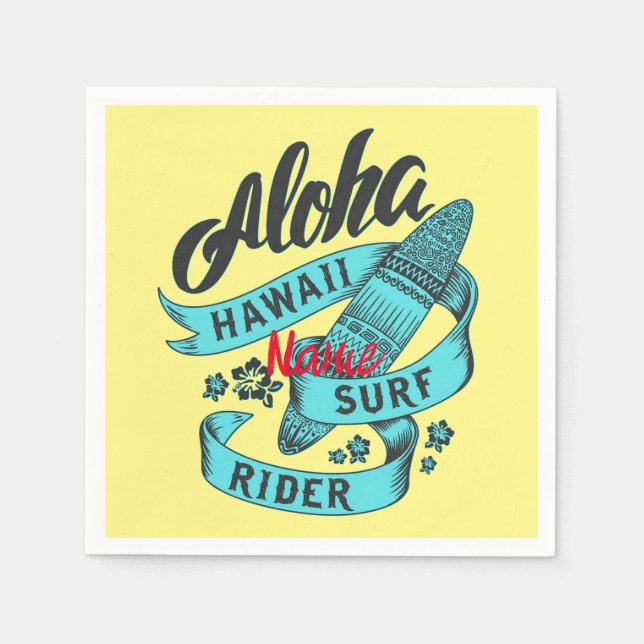 Aloha Hawaii Surf Rider Thunder_Cove  Napkin (Front)