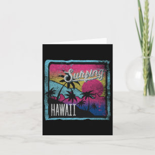 Aloha Hawaii Surf Surfing Luau Hawaiian Vacation C Card