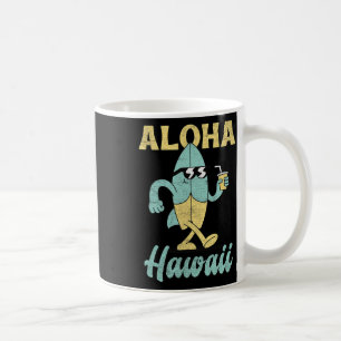 Aloha Hawaii Surfboard Surfing Surf Funny Hawaiian Coffee Mug