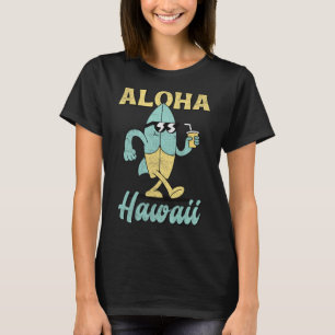 Aloha Hawaii Surfboard Surfing Surf Funny Hawaiian T-Shirt