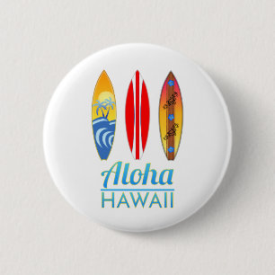 Aloha Hawaii Surfboards 6 Cm Round Badge