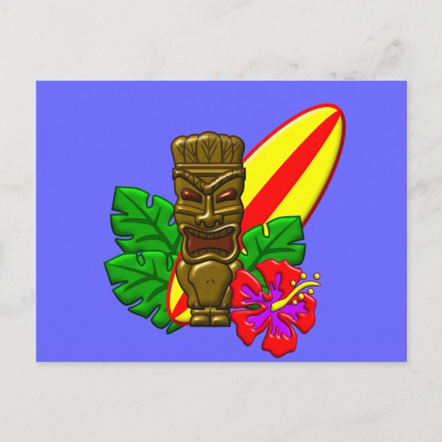 Aloha Hawaii Surfer Postcard (Front)