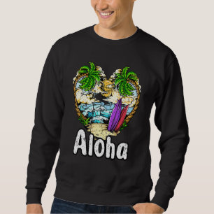 Aloha Hawaii Surfing Retro Sunset 25 Sweatshirt