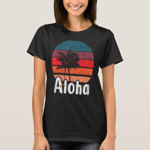 Aloha Hawaii Surfing Retro Sunset 28 T-Shirt