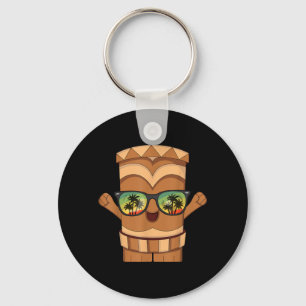 Aloha Hawaii Tiki Hawaiian Vacation Summer Beach Key Ring