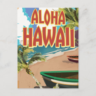 Aloha Hawaii Travel poster Postcard