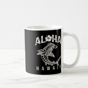 Aloha Hawaii Tril Shark Polynesian Hawaiian Beach Coffee Mug