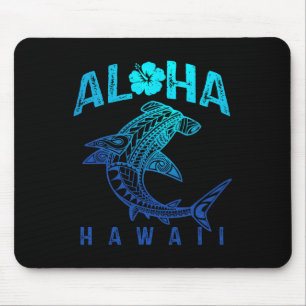 Aloha Hawaii Tril Shark Polynesian Hawaiian Beach Mouse Pad