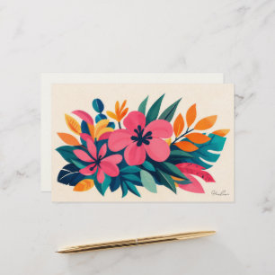 Aloha hawaii tropical art blank stationery