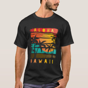 Aloha Hawaii Tropical Beach Paradise Vintage Sunse T-Shirt