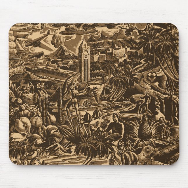 Aloha Hawaii Tropical Scenic of Oahu Mouse Pad (Front)