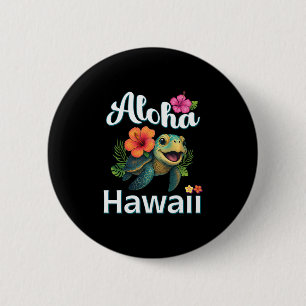 Aloha Hawaii Turtle Hawaiian Island Kids Toddler M 6 Cm Round Badge