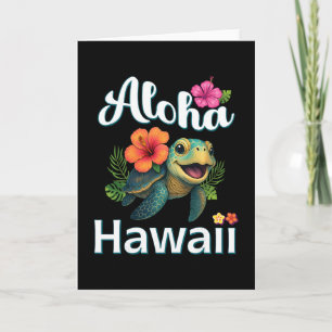 Aloha Hawaii Turtle Hawaiian Island Kids Toddler M Card