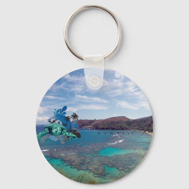 Aloha Hawaii Turtle Key Ring (Front)