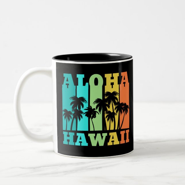 Aloha Hawaii Two-Tone Coffee Mug (Left)