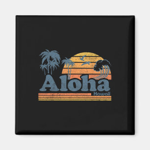 Aloha Hawaii Vintage Beach Summer Surfing 70s Retr Magnet