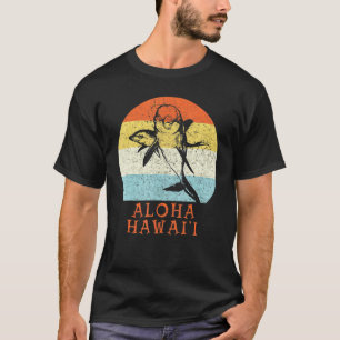 Aloha Hawaii Vintage Hawaiian Island Dolphin Artwo T-Shirt