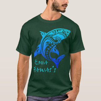 Aloha Hawaii Vintage Hawaiian Island Tribal Shark T-Shirt