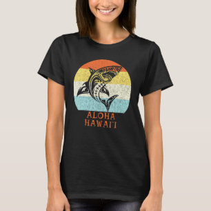 Aloha Hawaii Vintage Hawaiian Island Tribal Shark  T-Shirt