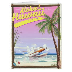 Aloha! Hawaii Vintage style travel poster