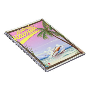 Aloha! Hawaii Vintage style travel poster Notebook