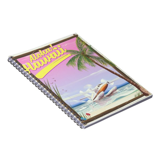 Aloha! Hawaii Vintage style travel poster Notebook (Right Side)