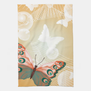 Aloha Hawaiian Butterfly Wedding Love Art Destiny Tea Towel