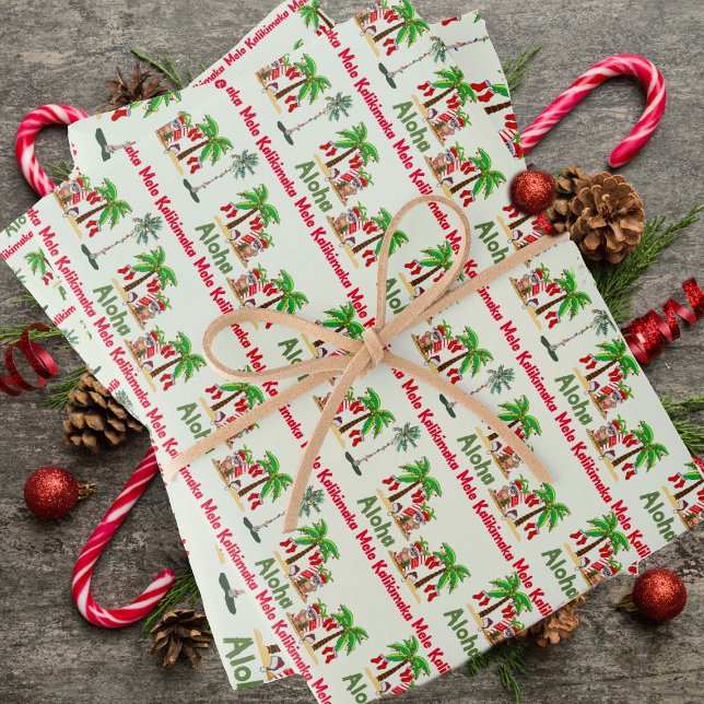 Aloha Hawaiian Christmas Wrapping Paper (Creator Uploaded)