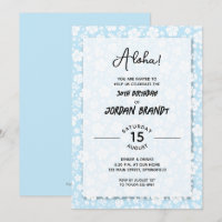 Aloha Hawaiian Floral Blue Birthday Party