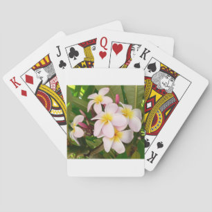 Aloha Hawaiian Frangipani Blossoms Bridal Shower Playing Cards